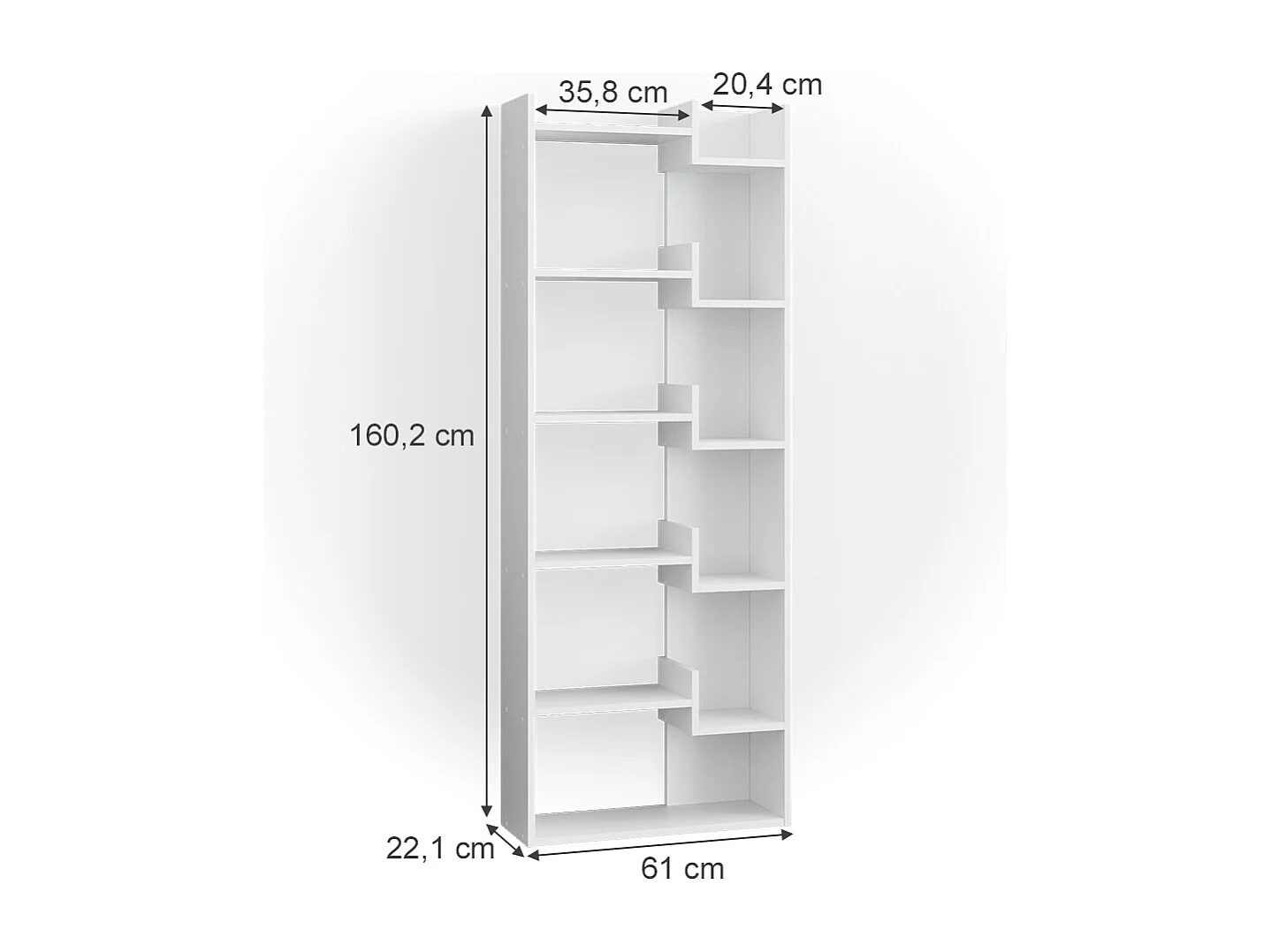 Raumteiler weiß 61x22.1x160.2 fico