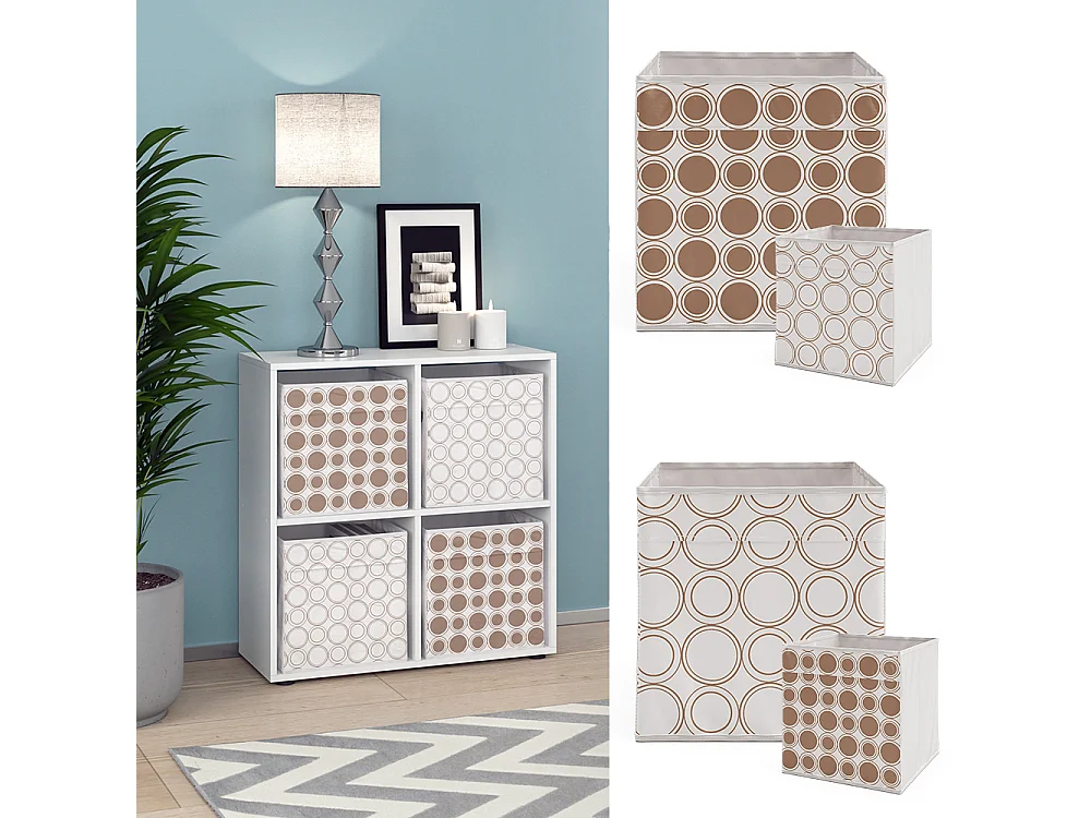 Meuble de rangement cube blanc 72.6x29x72 tetra