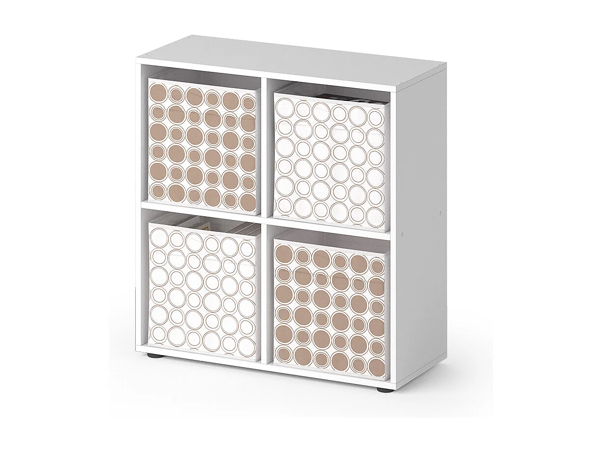 Meuble de rangement cube blanc 72.6x29x72 tetra