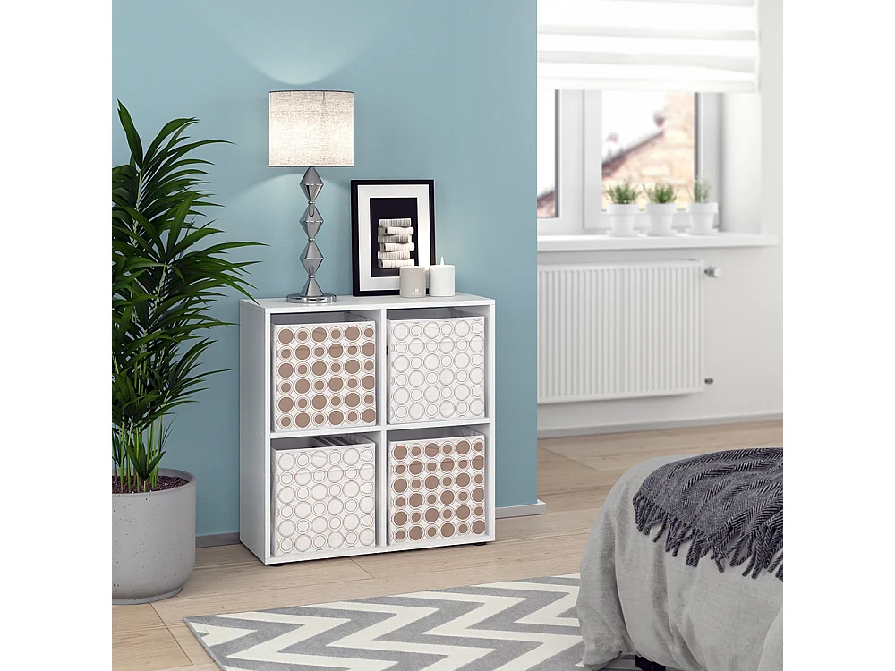 Meuble de rangement cube blanc 72.6x29x72 tetra