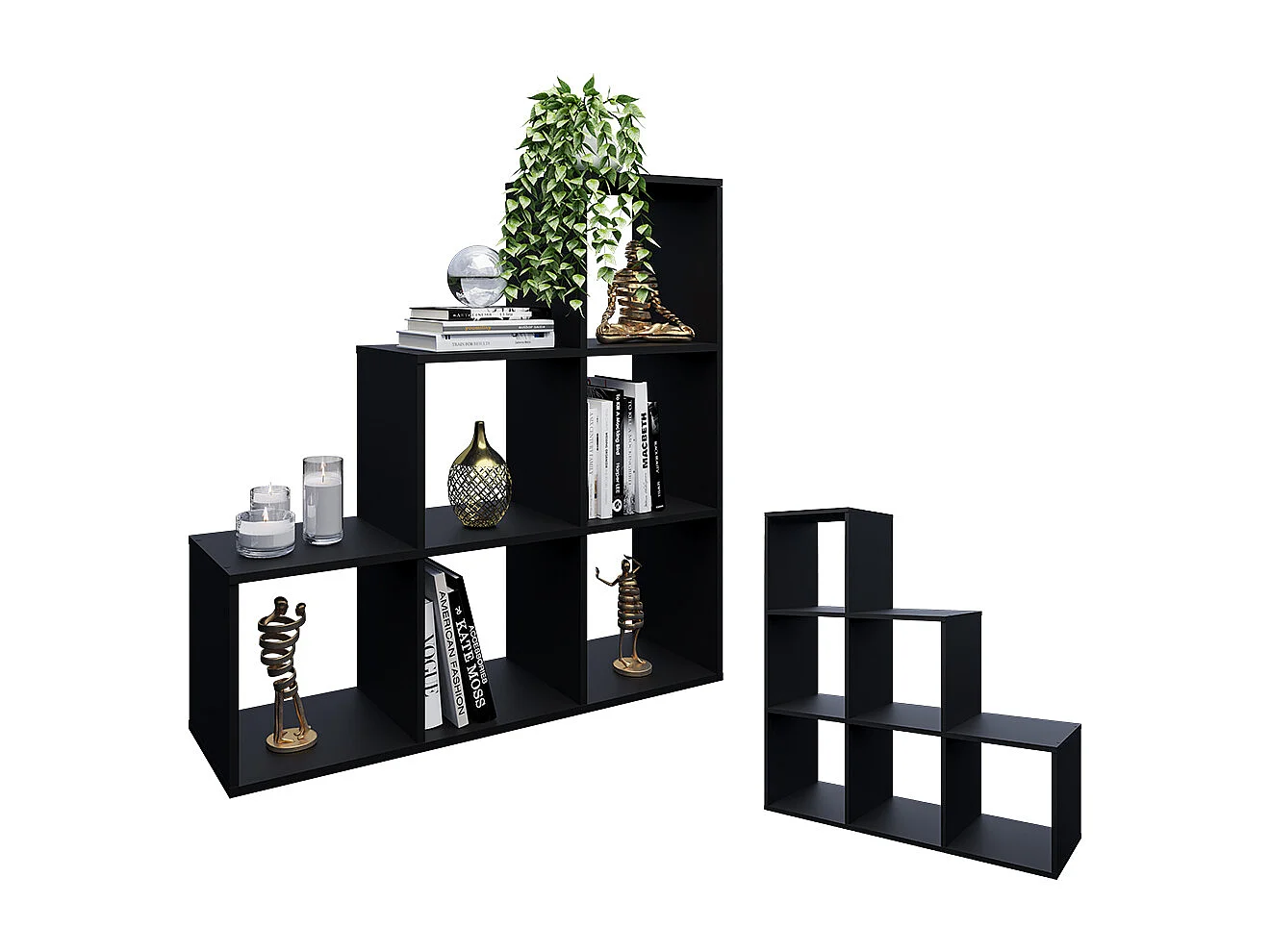 Étagère noir 107.2x29x107.8