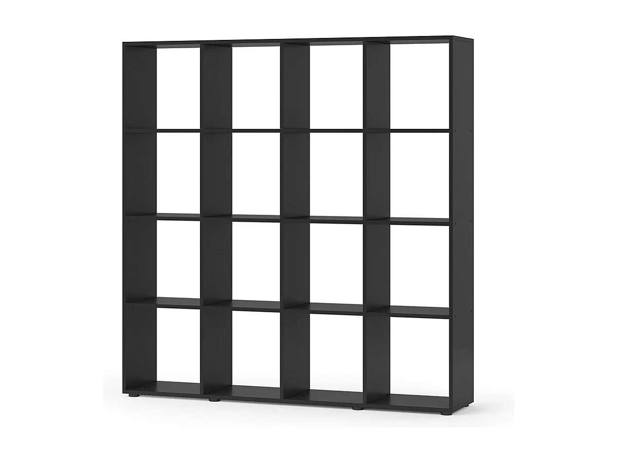 Meuble de rangement cube noir 138.5x29x142.5 karree