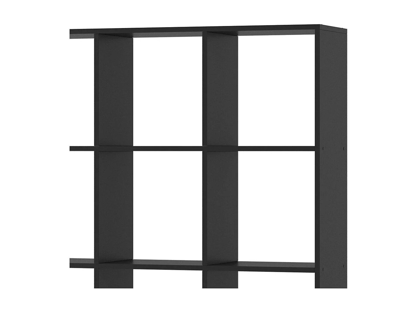 Meuble de rangement cube noir 138.5x29x142.5 karree