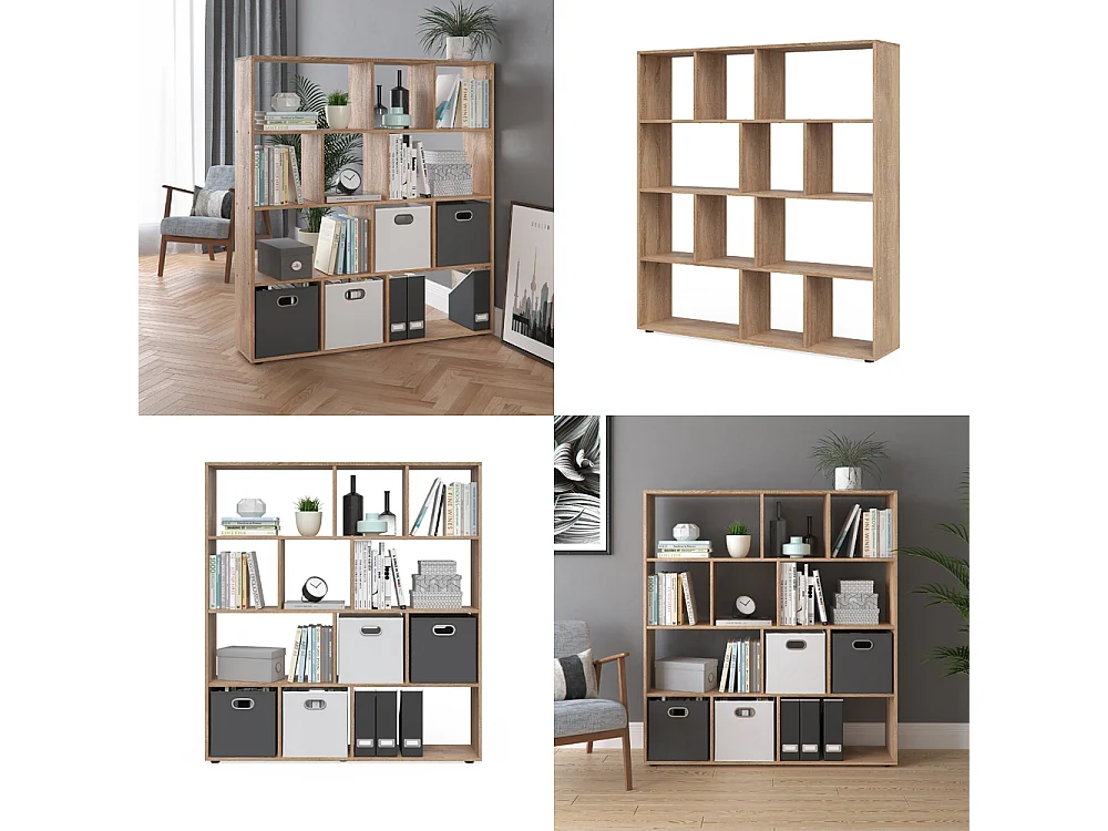 Meuble de rangement cube sonoma 131.6x29x143 pilar