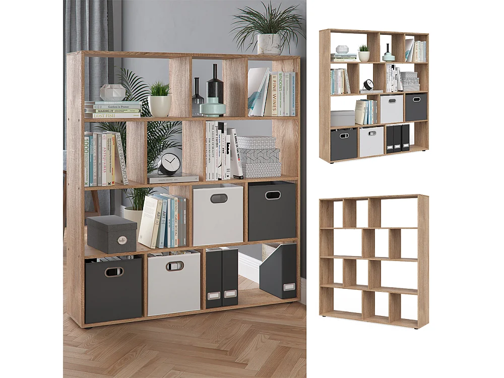 Meuble de rangement cube sonoma 131.6x29x143 pilar