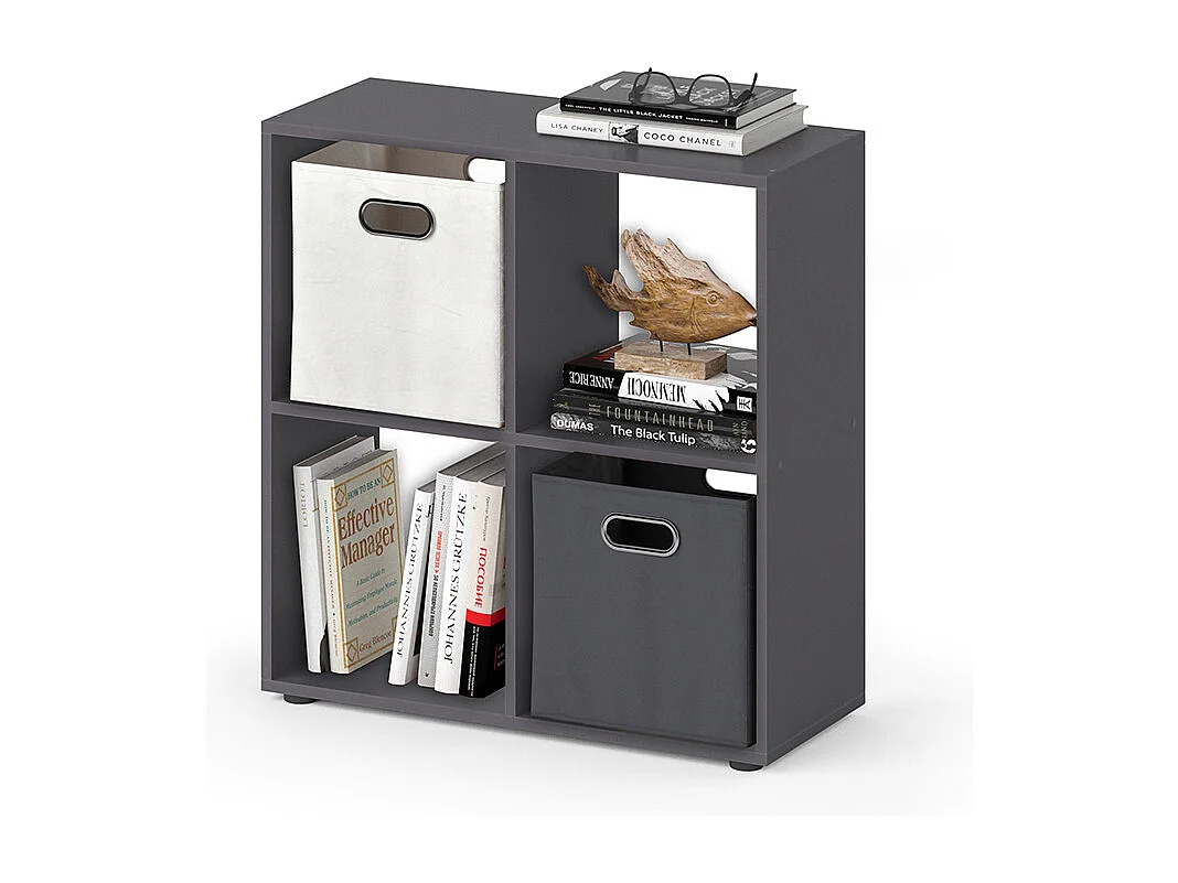 Meuble de rangement cube gris 72.6x29x72 tetra