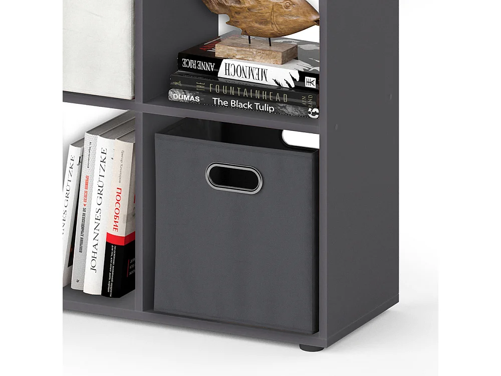 Meuble de rangement cube gris 72.6x29x72 tetra