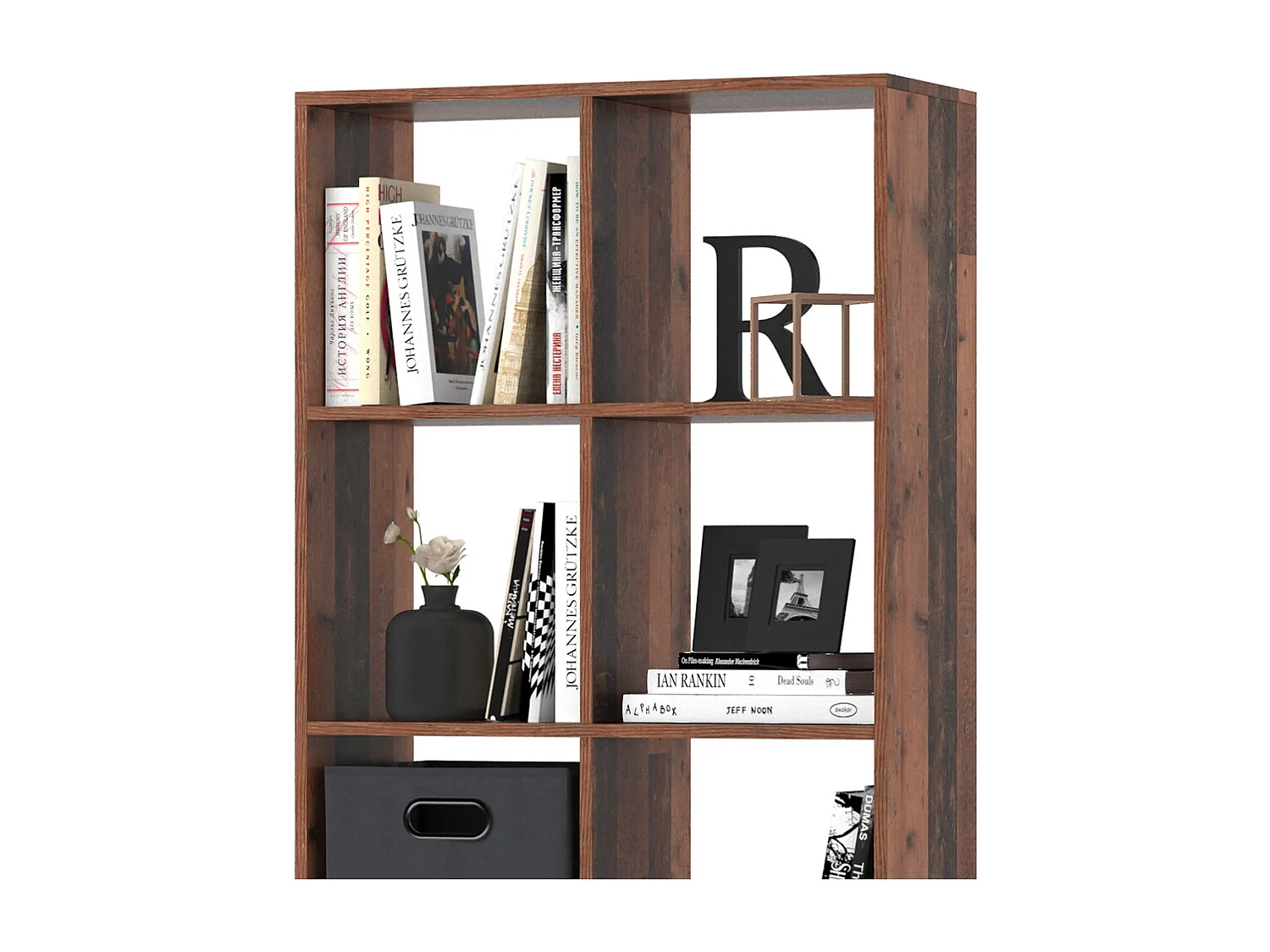 Meuble de rangement cube bois antique 143x29x72 scutum