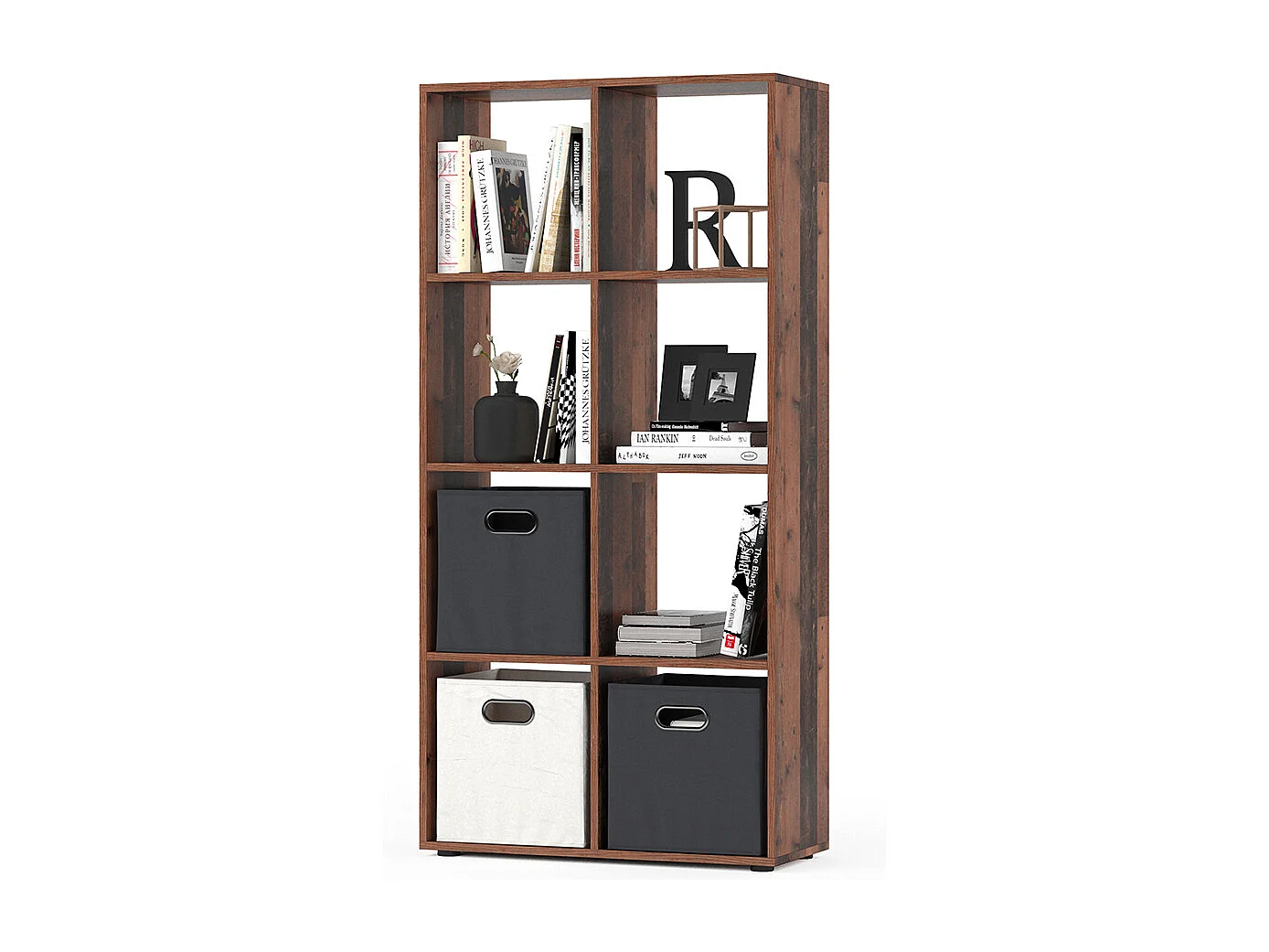 Meuble de rangement cube bois antique 143x29x72 scutum