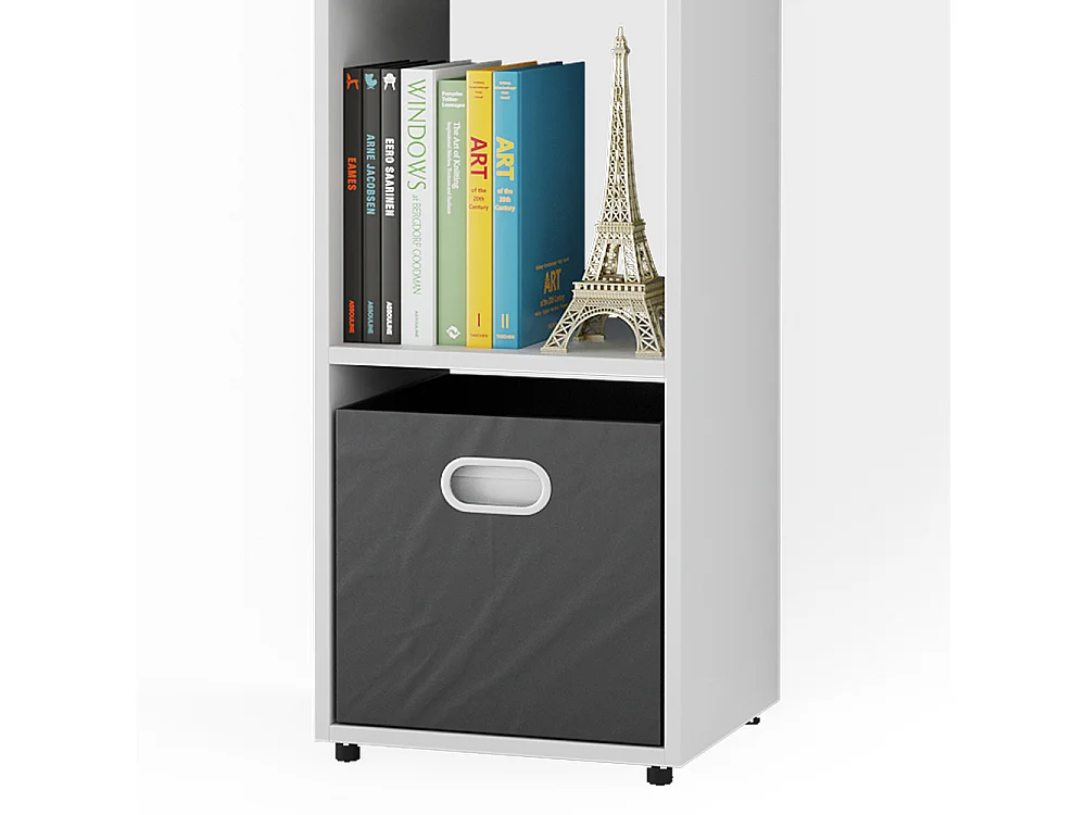 Meuble de rangement blanc 142.5x33x36.2 ludus