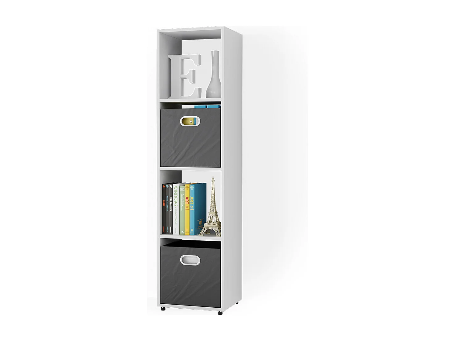 Meuble de rangement blanc 142.5x33x36.2 ludus