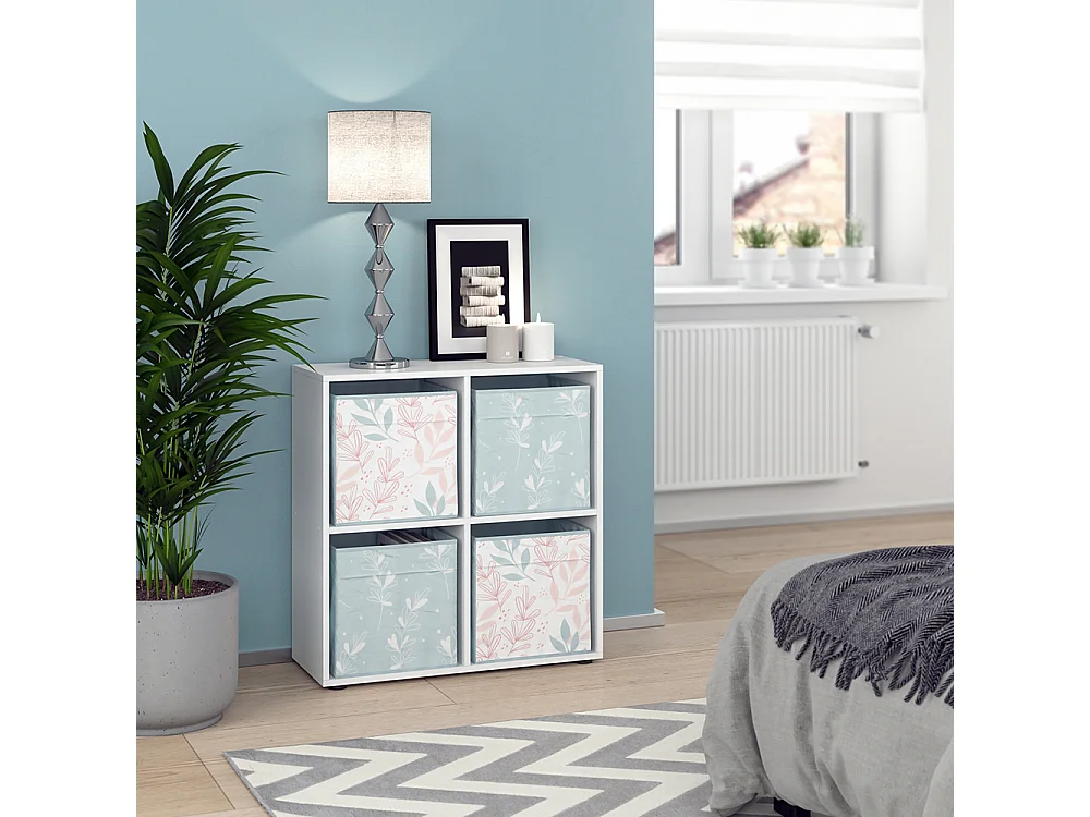 Meuble de rangement cube blanc 72.6x29x72 tetra