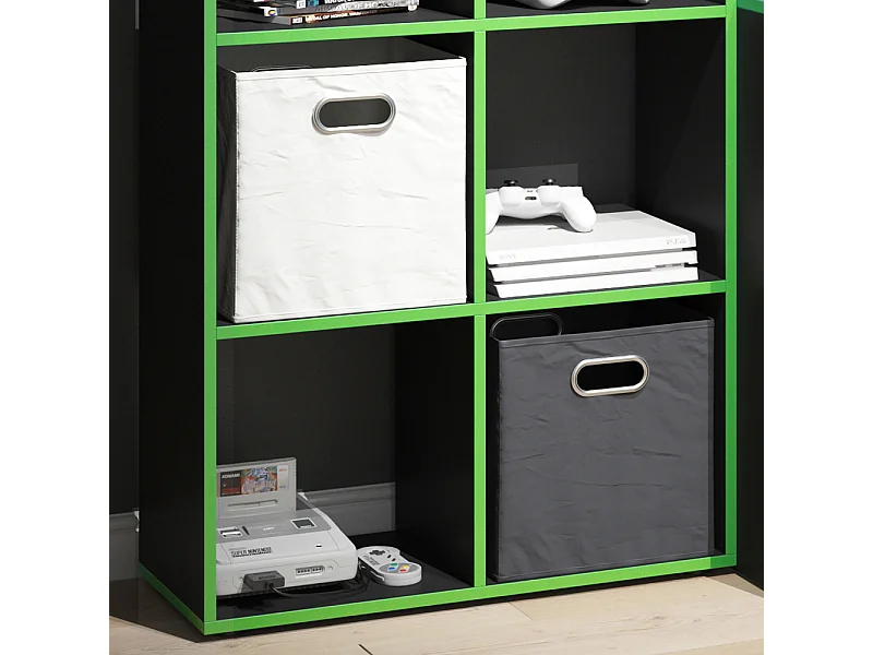 Separador de ambientes negro/verde 143x29x72 scutum