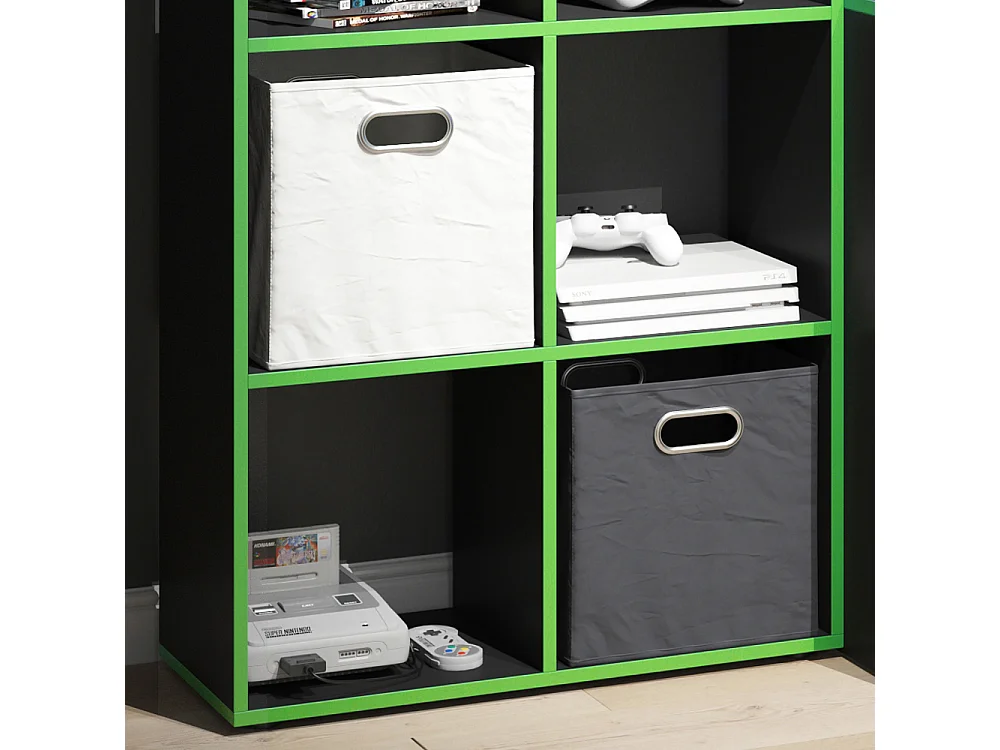 Separador de ambientes negro/verde 143x29x72 scutum