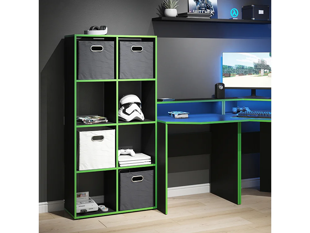 Separador de ambientes negro/verde 143x29x72 scutum