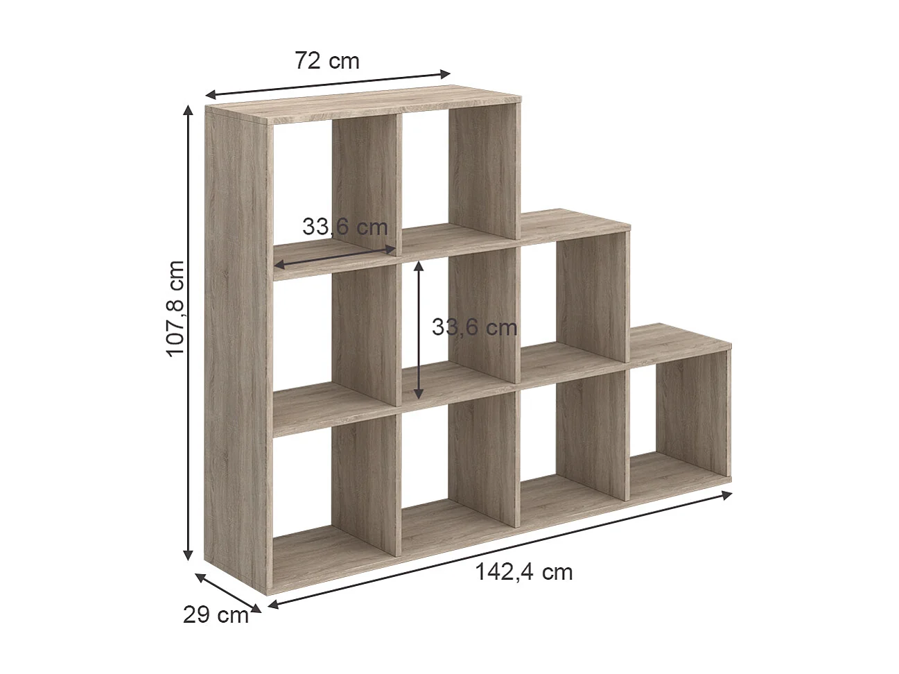 Étagère sonoma 142.4x29x107.8