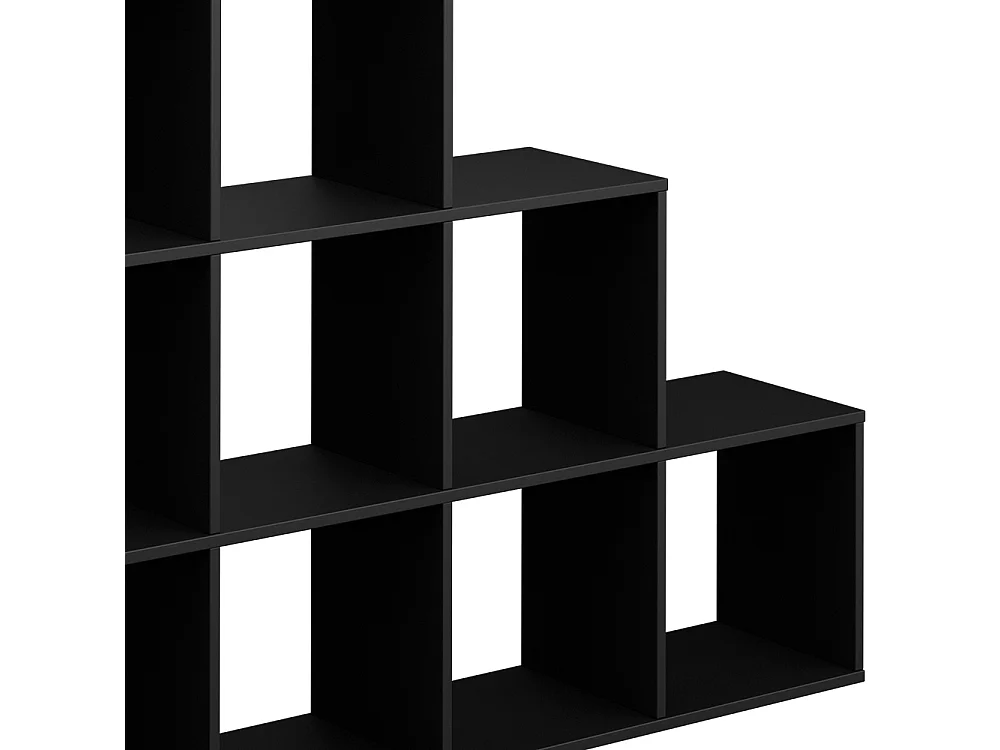 Treppenregal schwarz 142.4x29x107.8