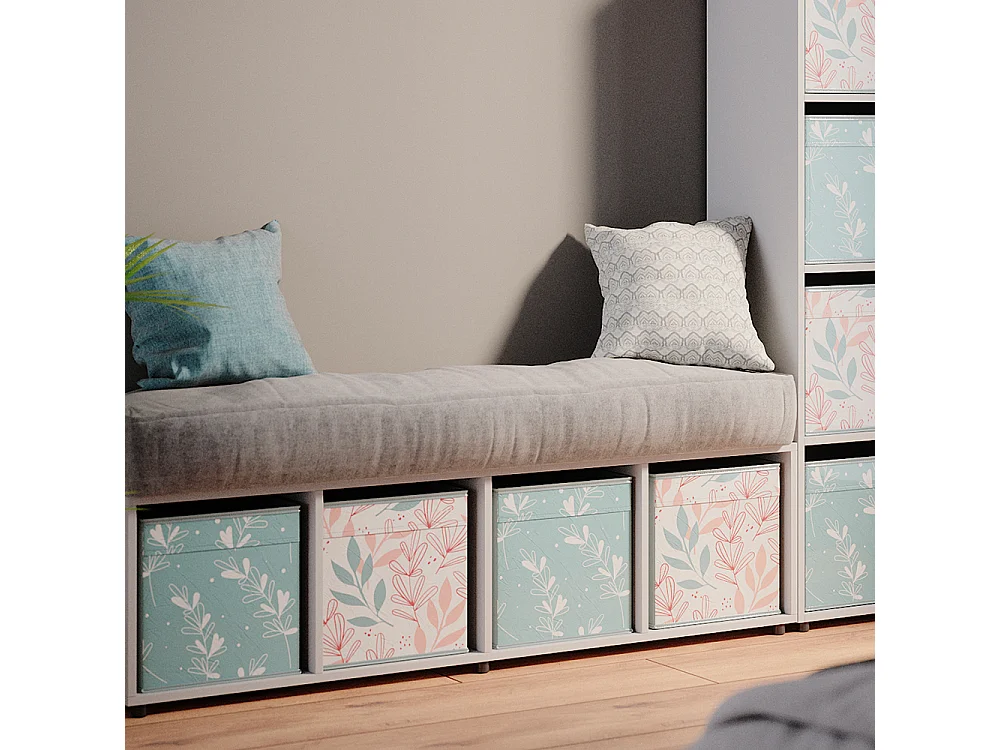 Meuble de rangement blanc 142.5x33x36.2 ludus