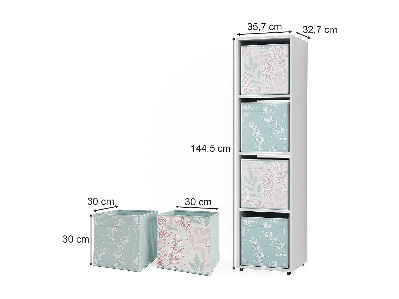 Meuble de rangement blanc 142.5x33x36.2 ludus