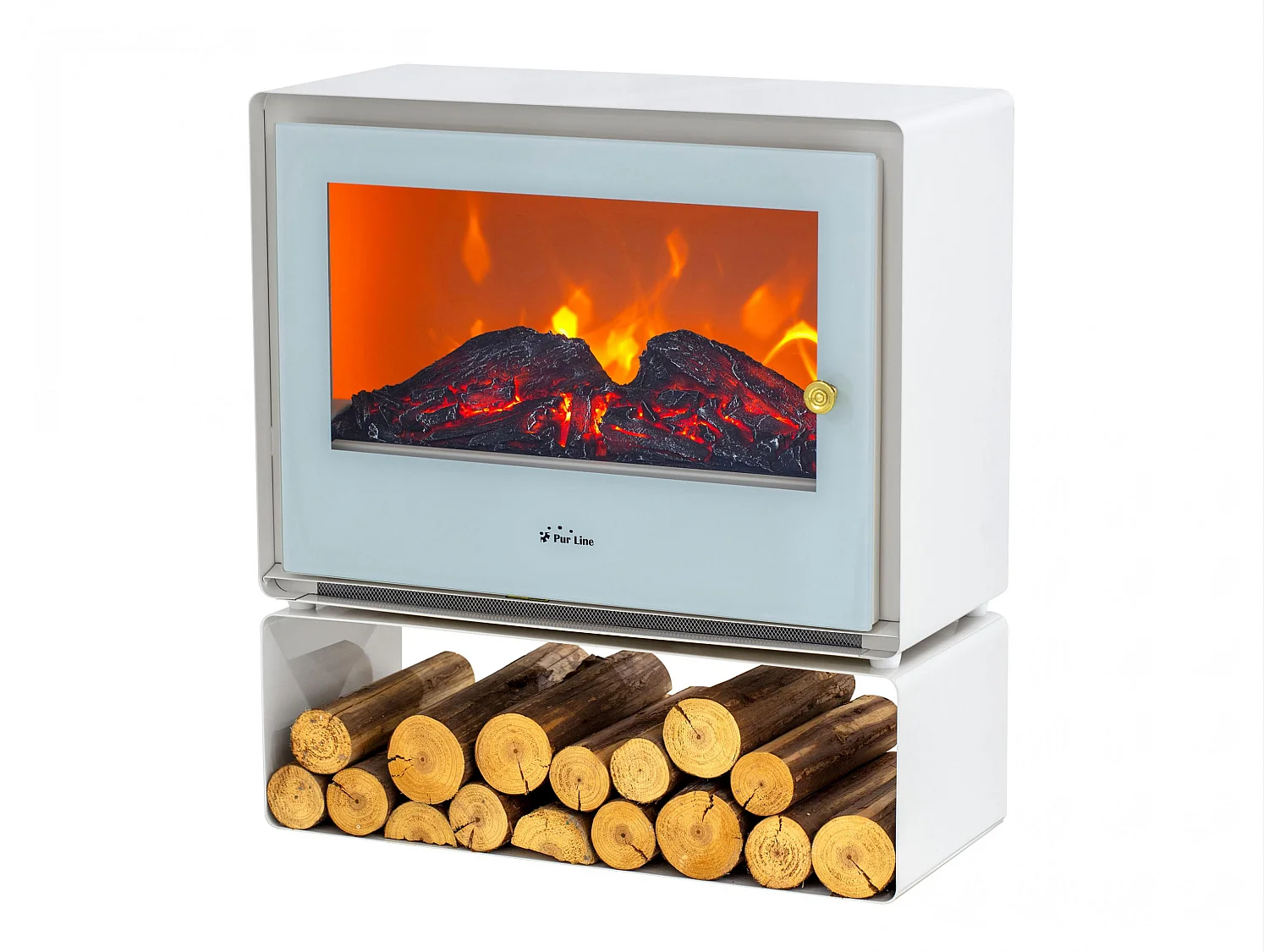 Cheminée électrique au sol avec étagère 2000 W