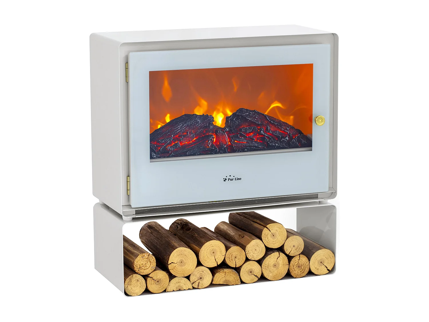 Cheminée électrique au sol avec étagère 2000 W