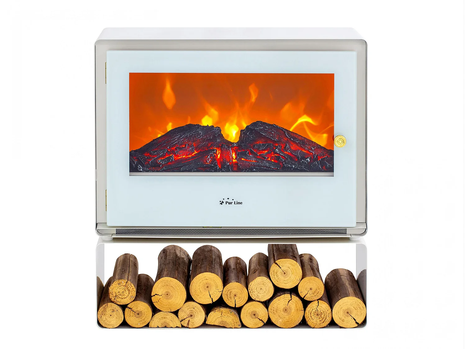 Cheminée électrique au sol avec étagère 2000 W