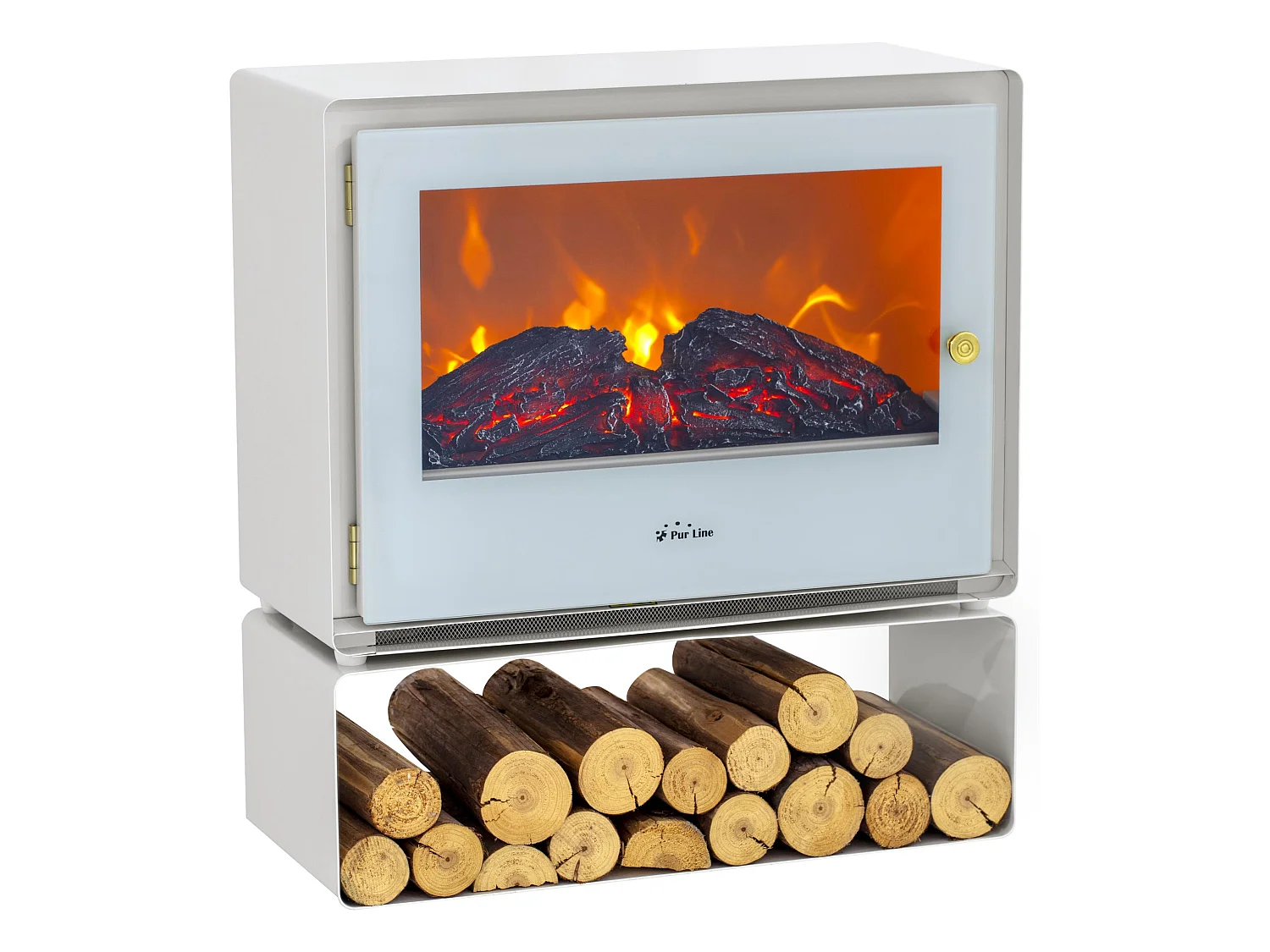 Cheminée électrique au sol avec étagère 2000 W