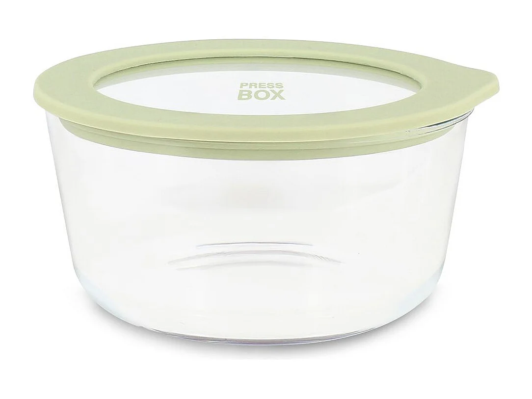 Menastyl - Boite Hermetique Ronde Pressbox 250ml En Verre Borosilicate Celadon