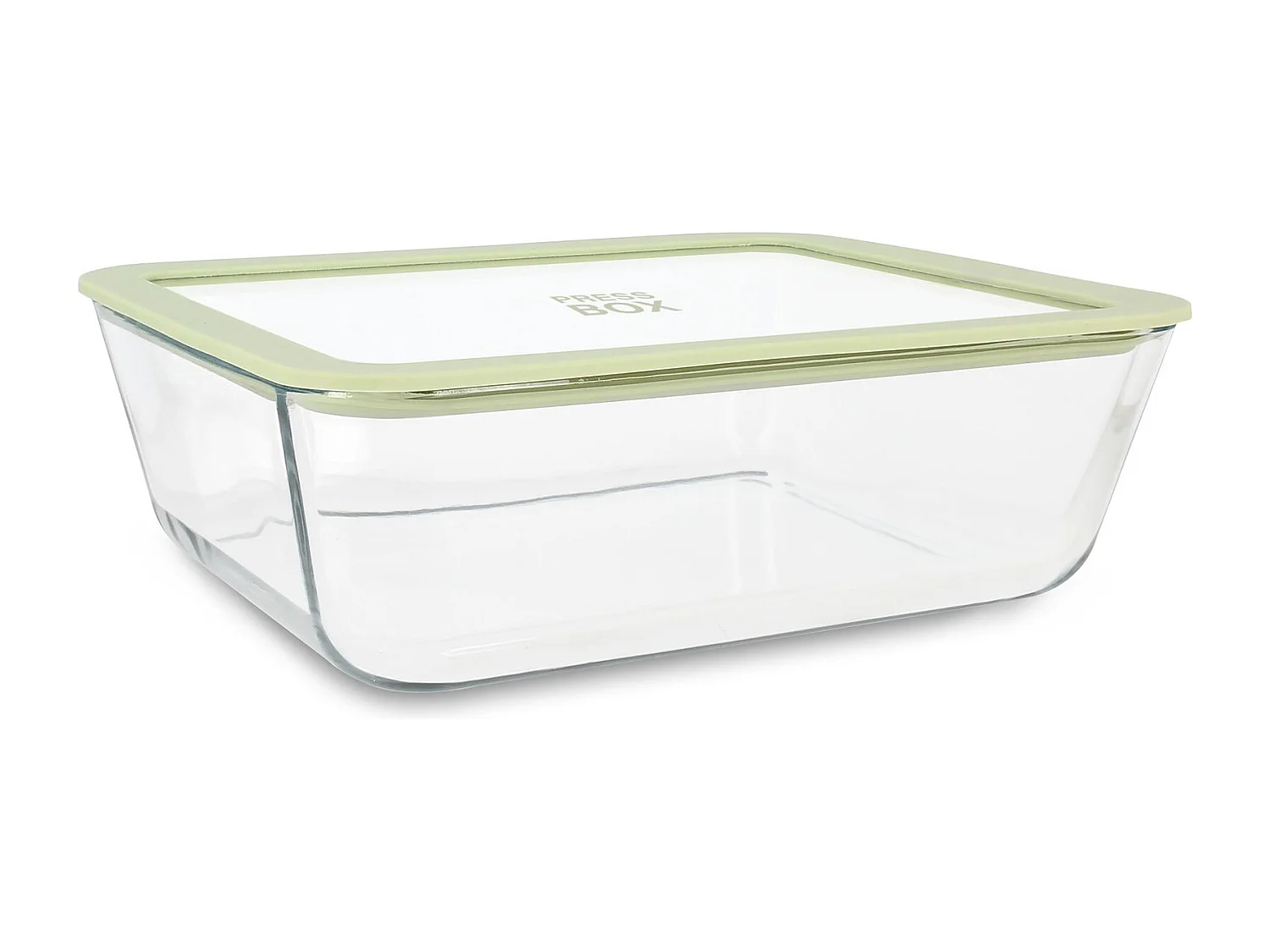 Menastyl - Boite Hermetique Rectang Pressbox 2650ml En Verre Borosilicate Celadon
