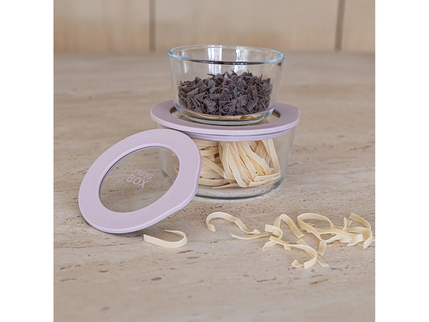 Menastyl - Boite Hermetique Ronde Pressbox 470ml En Verre Borosilicate Lavande