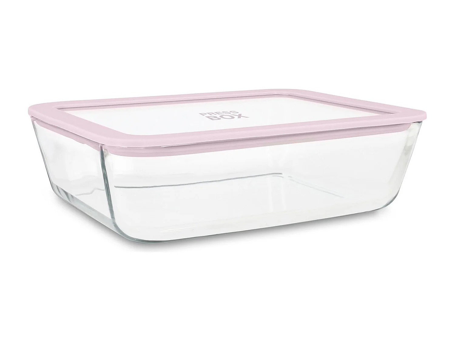 Menastyl - Boite Hermetique Rectang Pressbox 1550ml En Verre Borosilicate Lavande