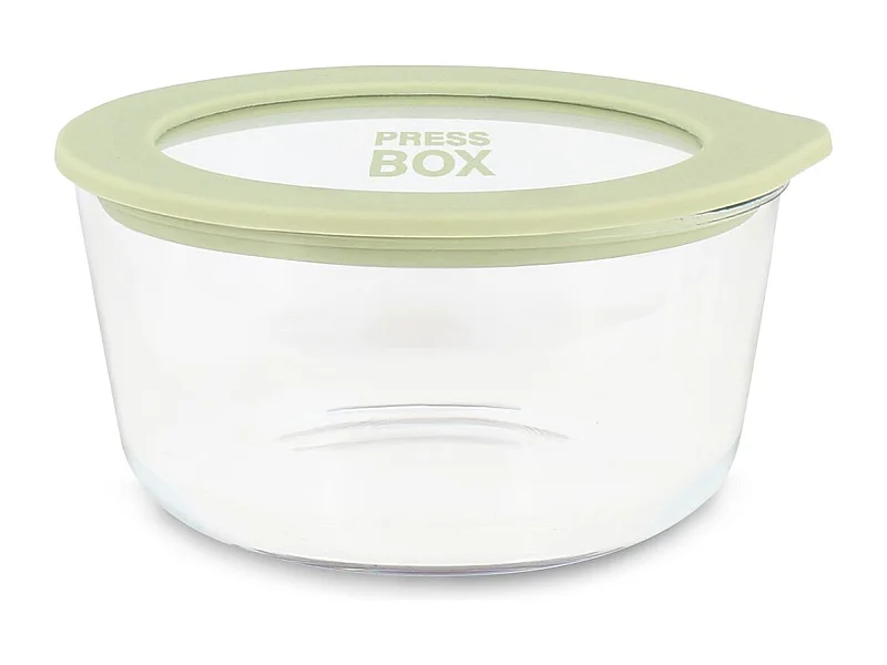 Menastyl - Boite Hermetique Ronde Pressbox 470ml En Verre Borosilicate Celadon