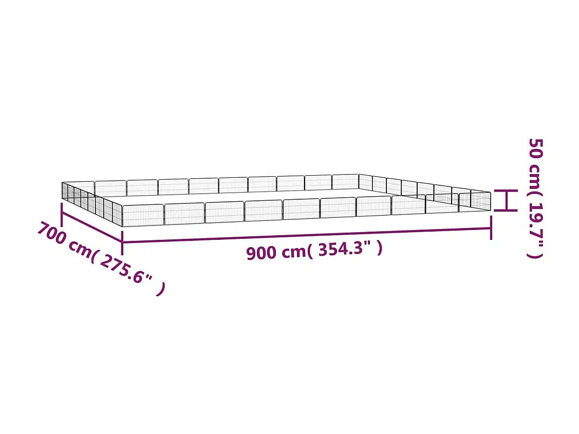 Parc pour chien 32 panneaux Noir 100x50cm Acier enduit de poudre