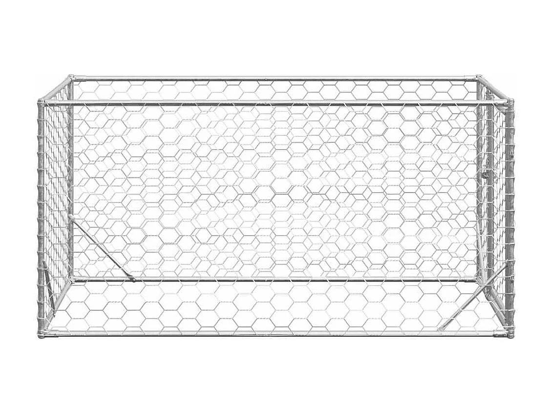 Niche d'extérieur pour chien avec porte, 2 x 1 x 1 m, acier galvanisé