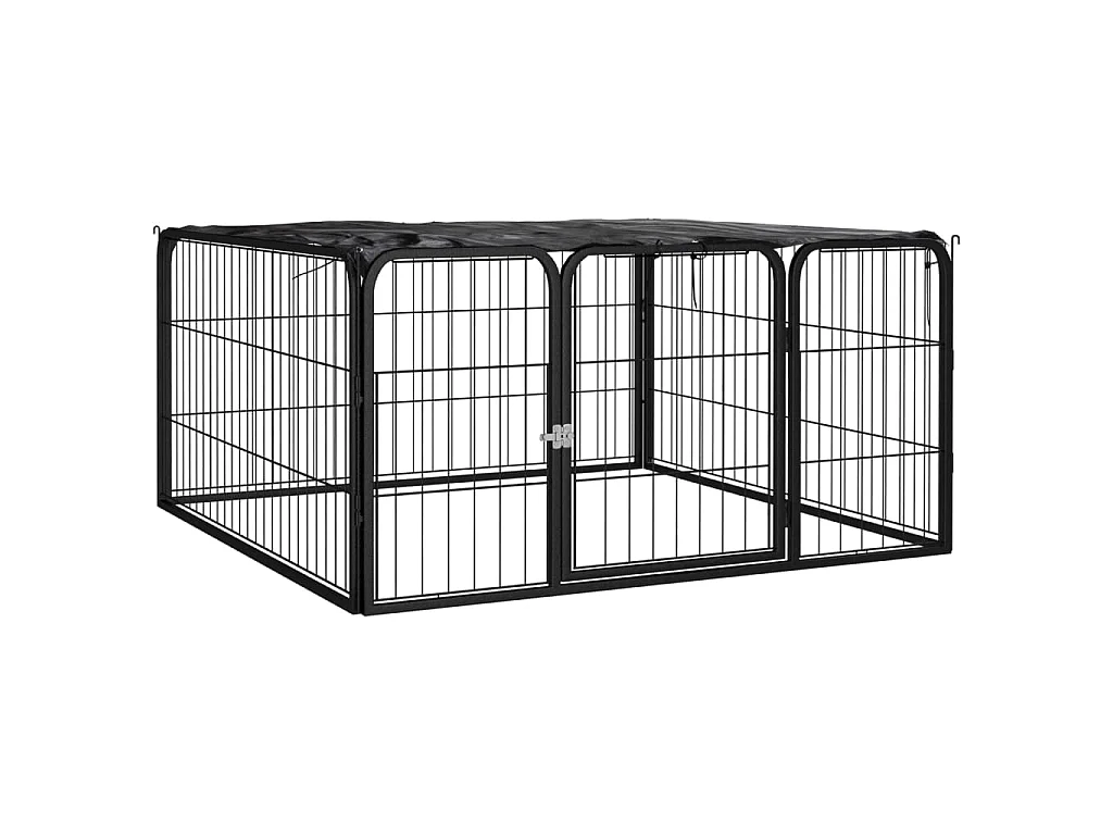 Corral para perros 4 paneles acero con recubrimiento en polvo