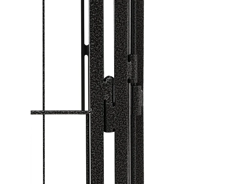 Parc pour chien 12 panneaux Noir 100x50cm Acier enduit de poudre