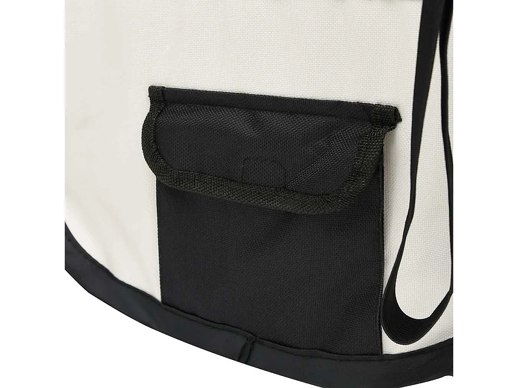 Parc pour chiens pliable avec sac de transport Noir 90x90x58 cm