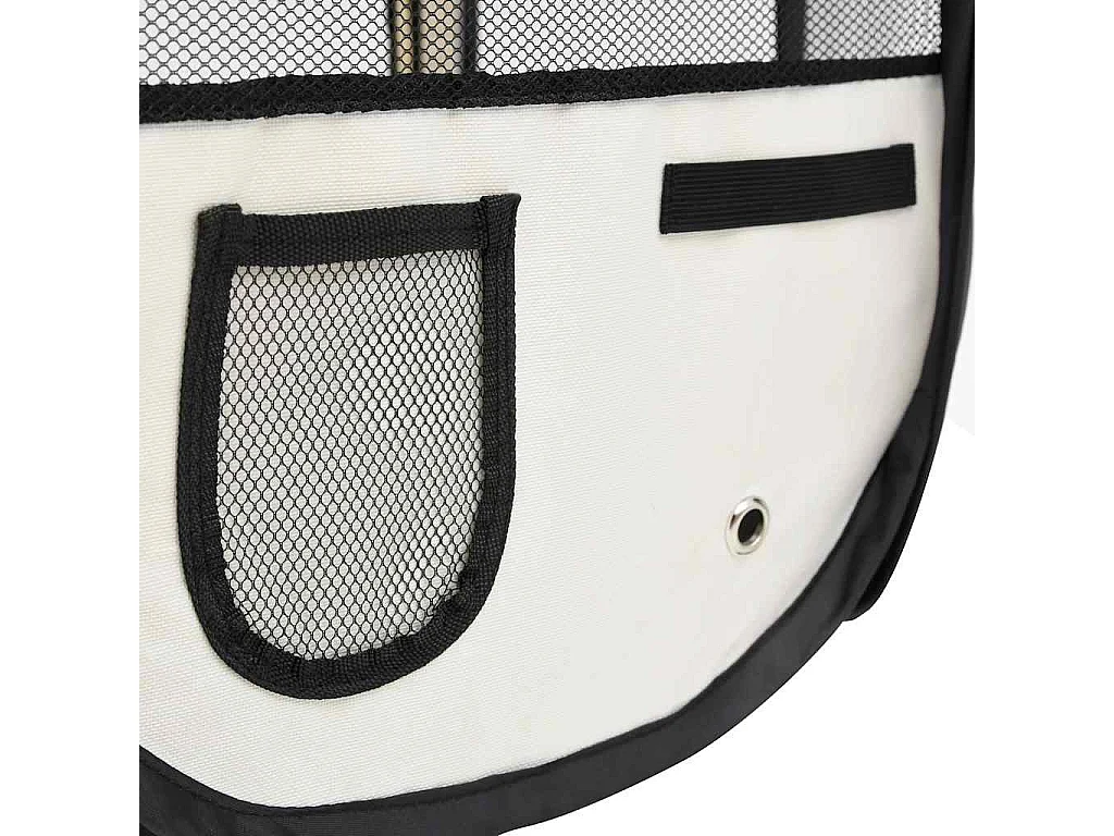 Parc pour chiens pliable avec sac de transport Noir 90x90x58 cm