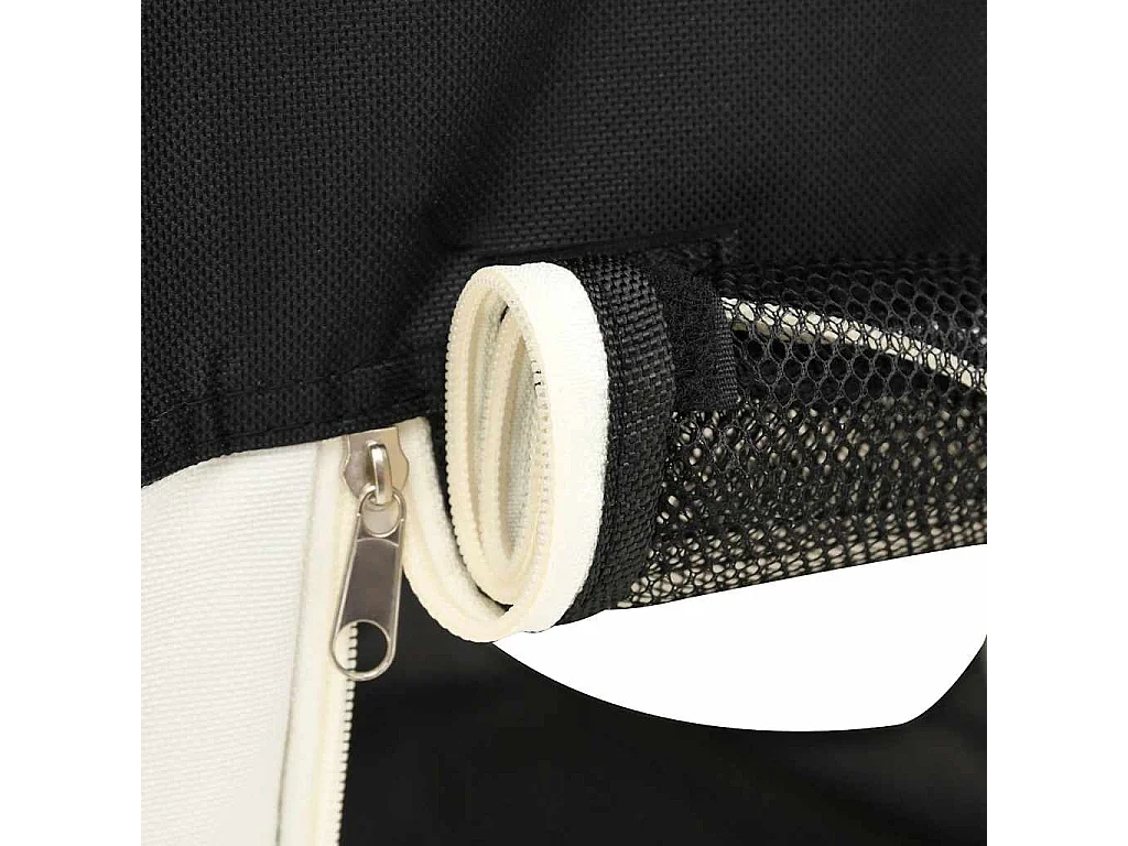 Parc pour chiens pliable avec sac de transport Noir 90x90x58 cm