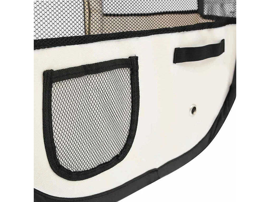 Parc pliable pour chien avec sac de transport Bleu 145x145x61cm