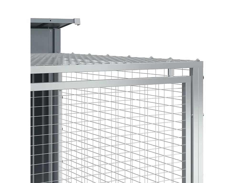 Niche pour chien avec enclos Anthracite 197 x 194 x 110 cm Acier galvanisé