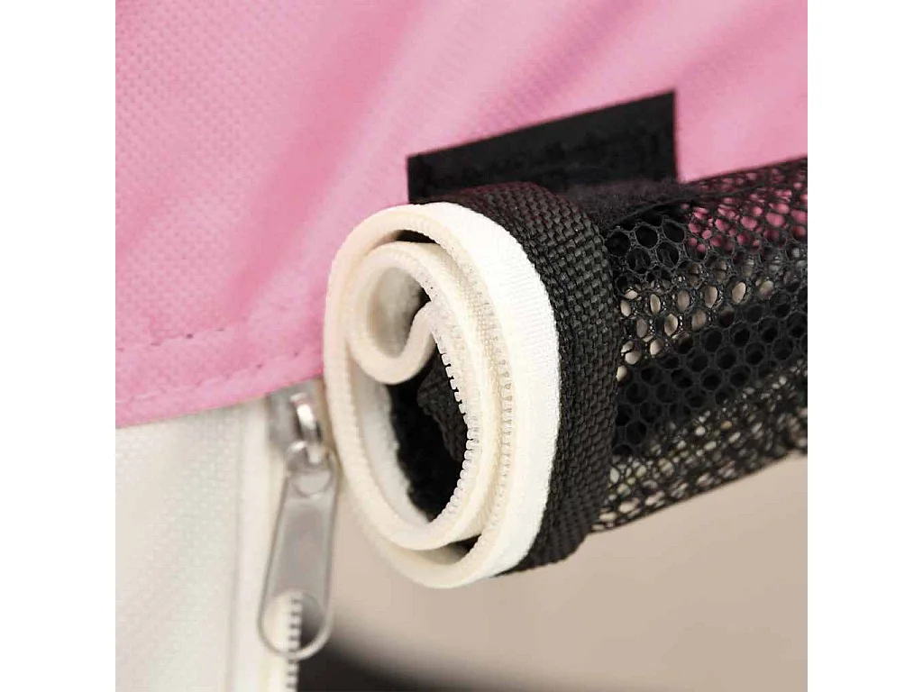 Parc pliable pour chien avec sac de transport Rose 145x145x61cm