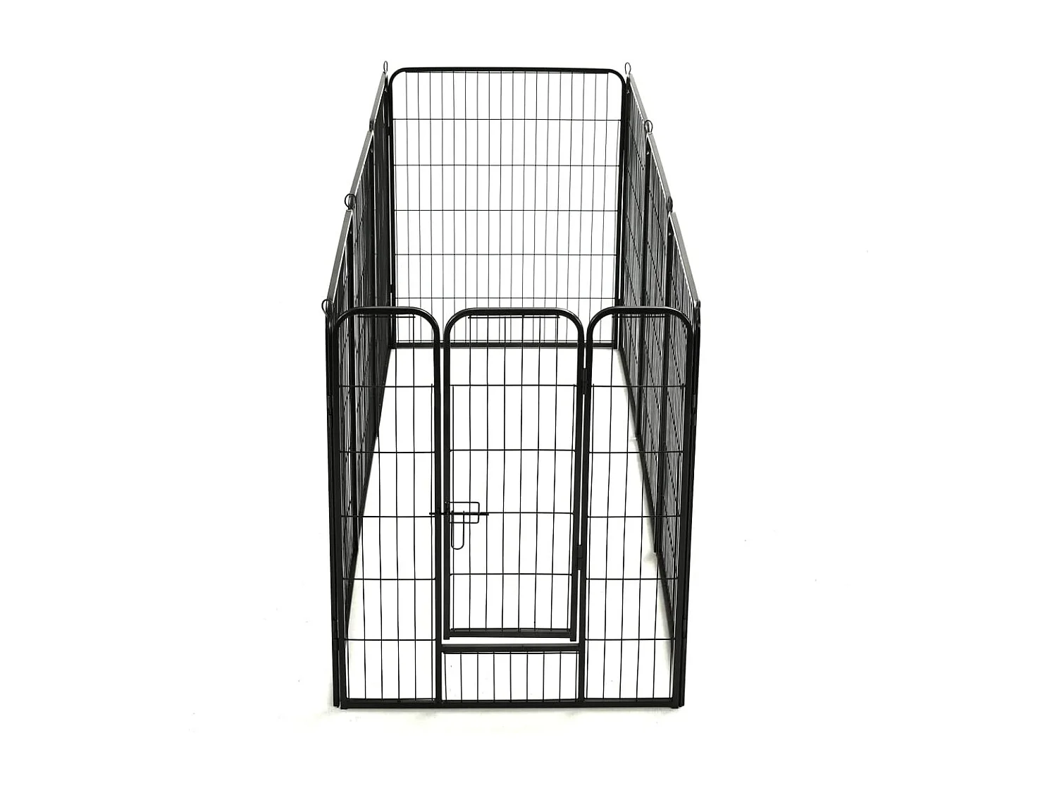 Parc pour chiens 8 panneaux Acier 80 x 100 cm Noir