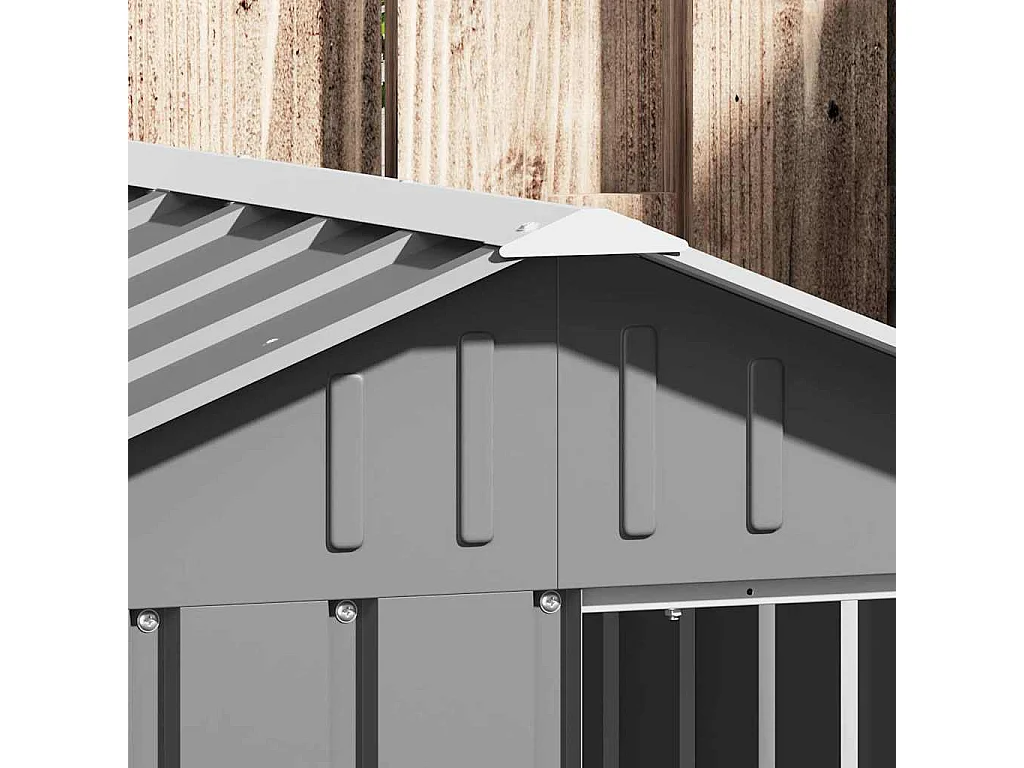 Niche pour chien Gris 116,5x153x81,5 cm Acier galvanisé