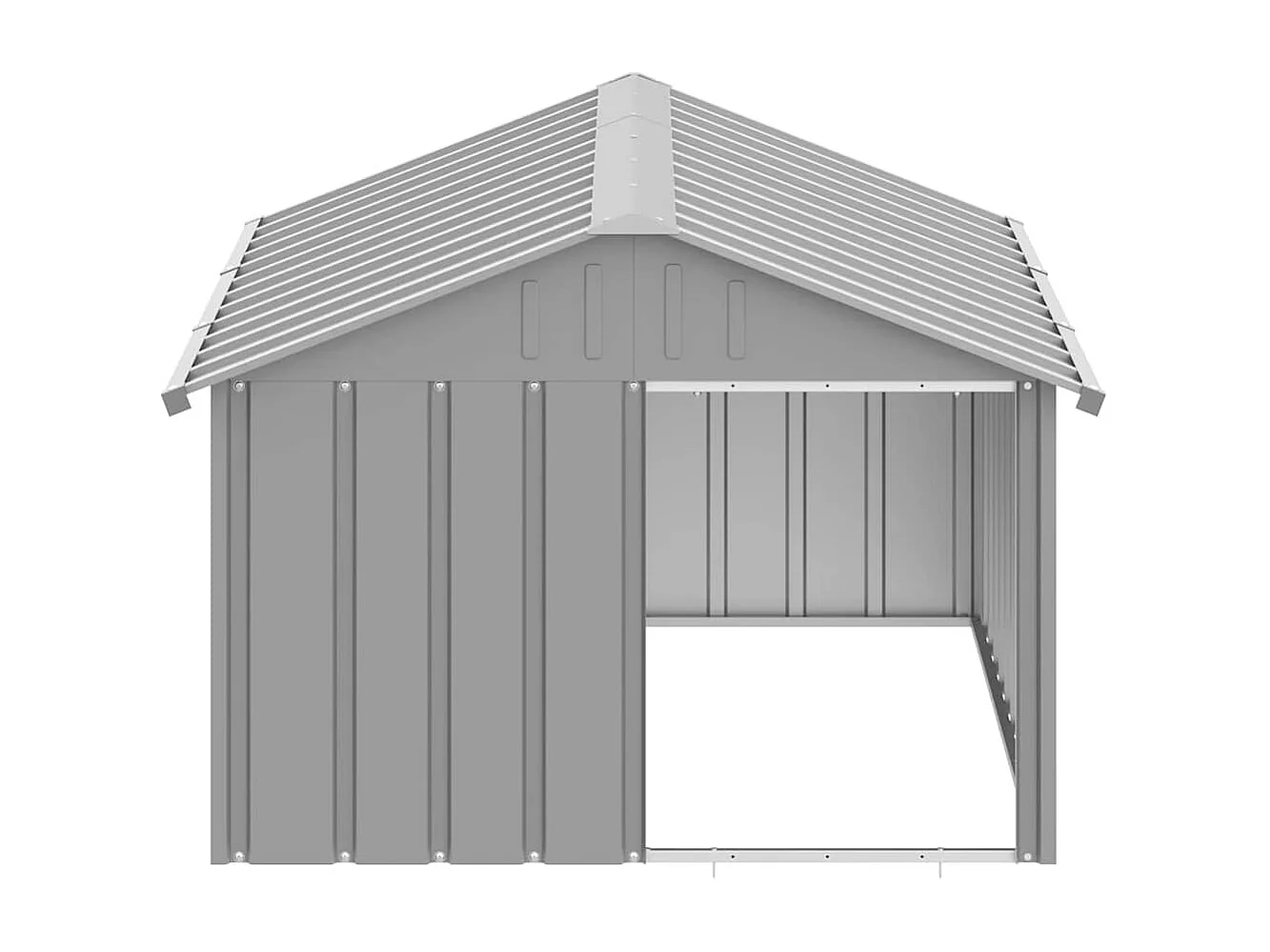 Niche pour chien Gris 116,5x153x81,5 cm Acier galvanisé