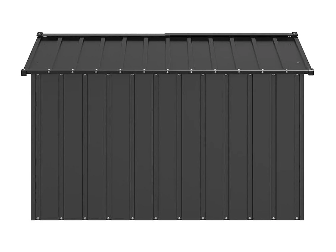 Niche pour chien avec toit noir 113x153x101 cm acier galvanisé