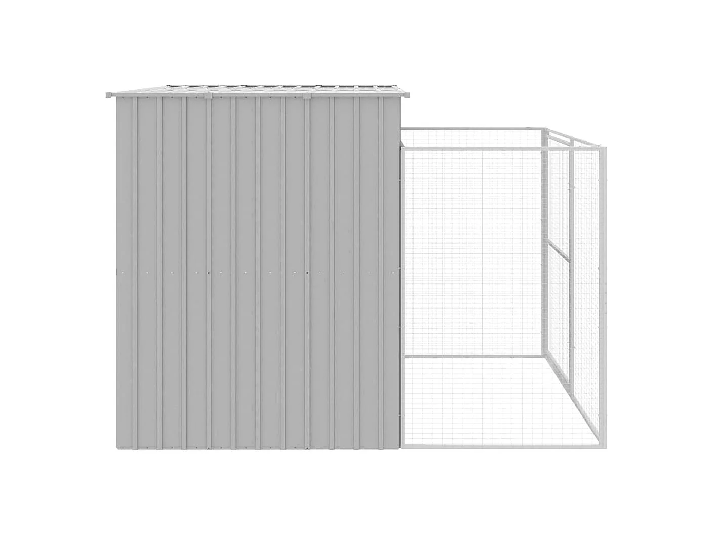 Niche pour chien avec cour gris clair 214x253x181 cm