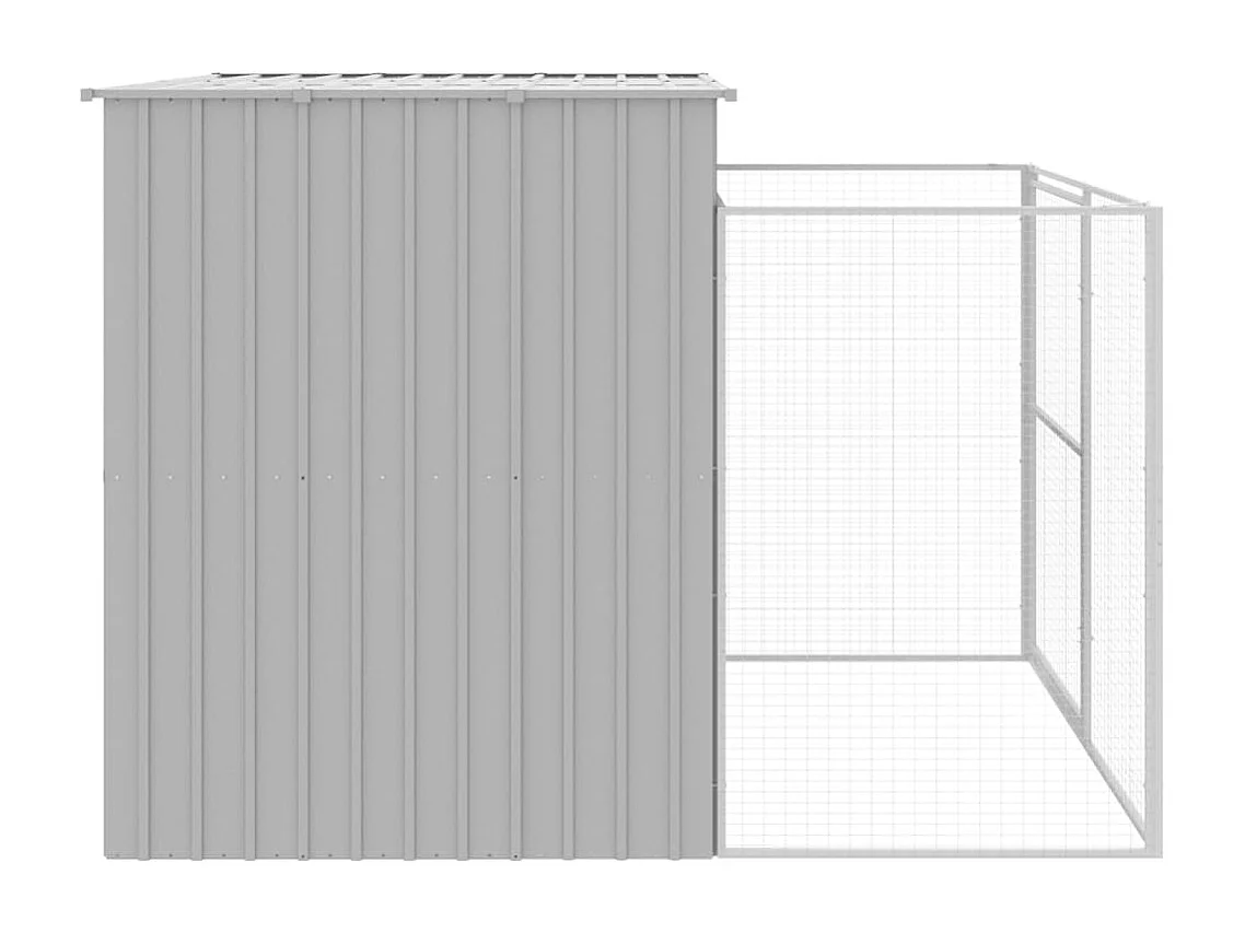 Niche pour chien avec cour gris clair 214x253x181 cm