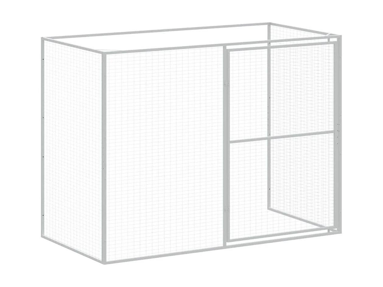 Niche pour chien avec cour gris clair 214x253x181 cm