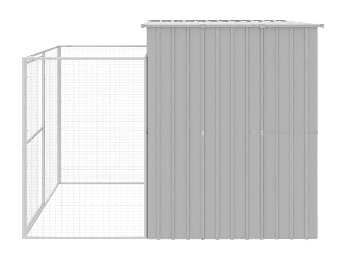 Niche pour chien avec cour gris clair 214x253x181 cm